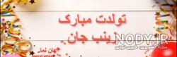 دانلود عکس تولدت مبارک زینب جان