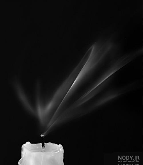 عکس نوشته شمع و پروانه