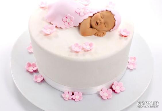 عکس کیک تولد نوزاد دختر