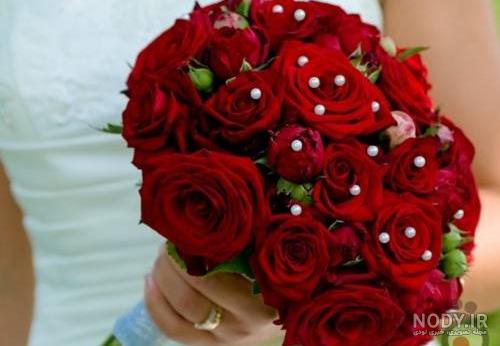 عکس دسته گل عروسی قرمز