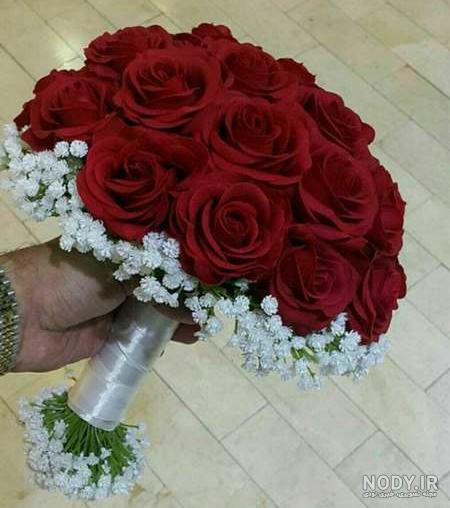 عکس دسته گل قرمز برای عروس