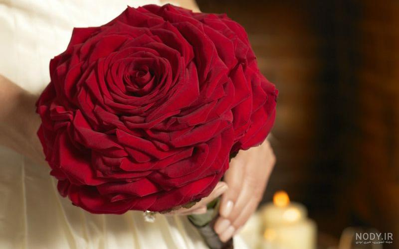 عکس مدل دسته گل عروس رز قرمز