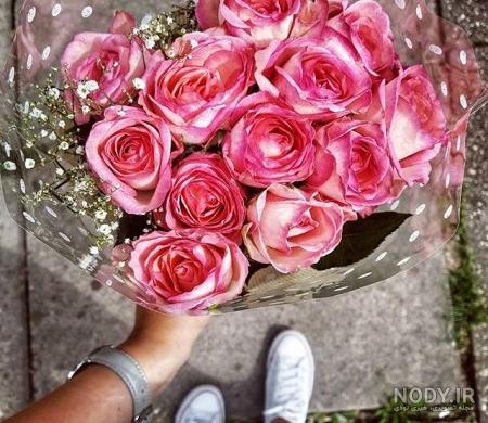 عکس گل نوشته دار