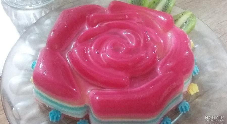 طرز تهیه ژله گل رز قالبی طرز تهیه ژله گل رز قالبی