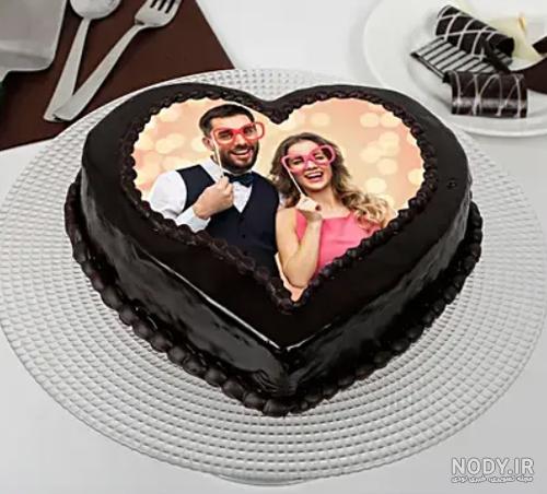 تزیین کیک قلبی