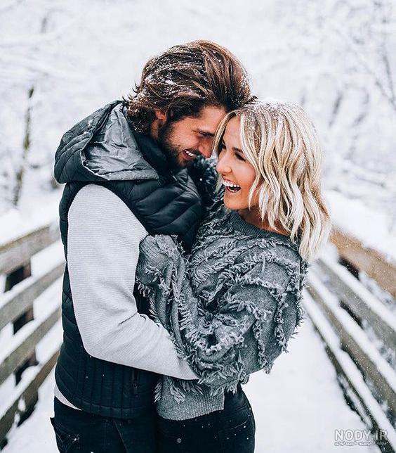 عکس برفی عاشقانه