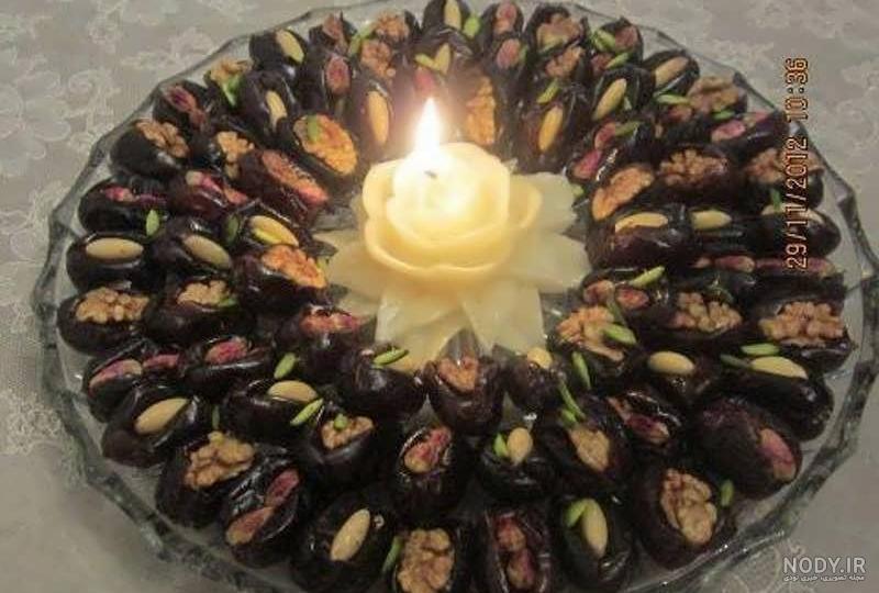 تزیین خرما با گردو