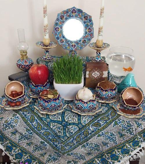 تزیین سفره هفت سین ساده