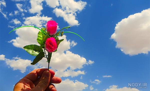 عکس آبی ساده کمرنگ