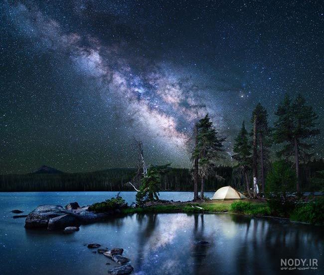 عکس از بالای شهر در شب عکس از بالای شهر در شب