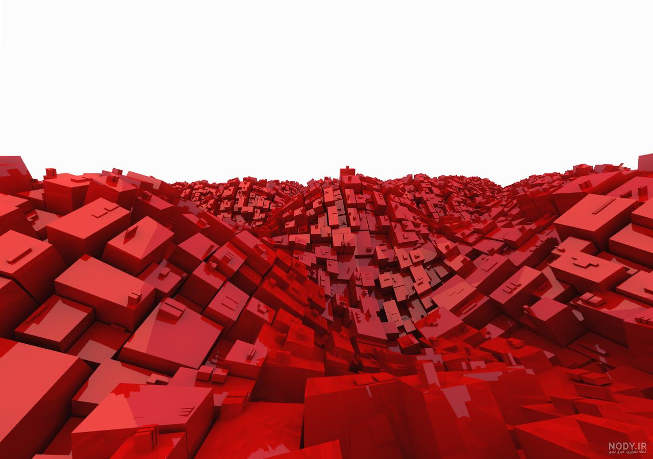 عکس سه بعدی قرمز