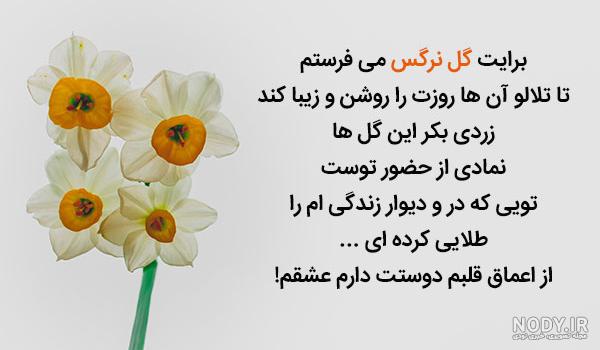 عکس نوشته شعر نرگس