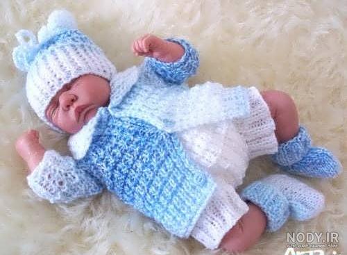 اموزش ژاکت بافتنی نوزاد پسر