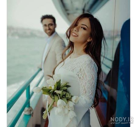 جدیدترین ژست عروس و داماد در آتلیه