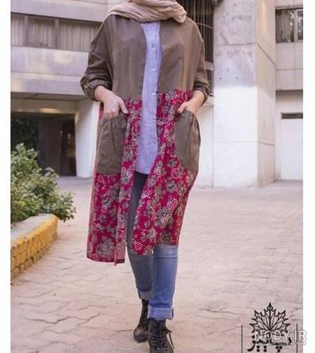 مدل مانتو نخی گلدار دخترانه