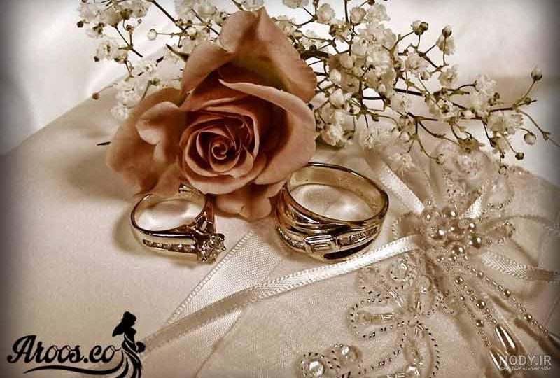 عکس حلقه ازدواج گل