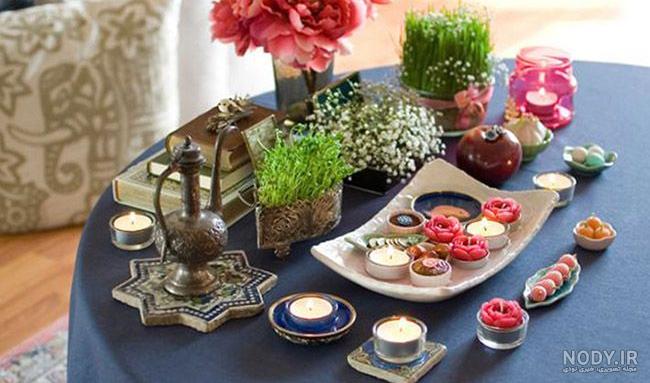 عکس سفره هفت سین لاکچری عکس سفره هفت سین لاکچری