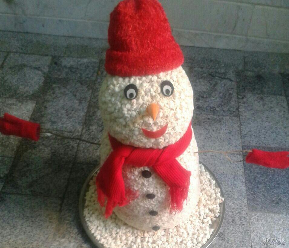 کاردستی آدم برفی با جوراب