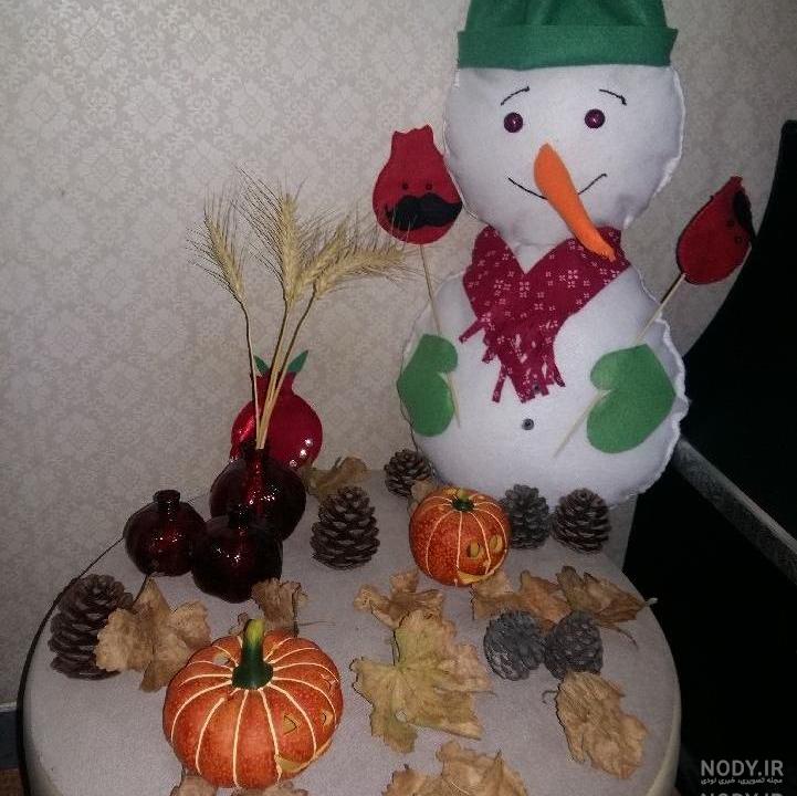 کاردستی آدم برفی با چوب بستنی