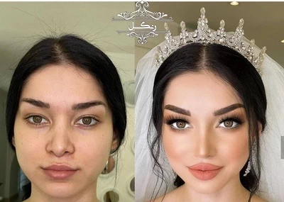فیلم ارایش قبل و بعد عروس