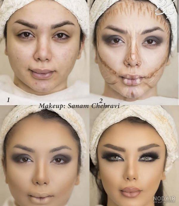 قبل و بعد آرایش اینستا