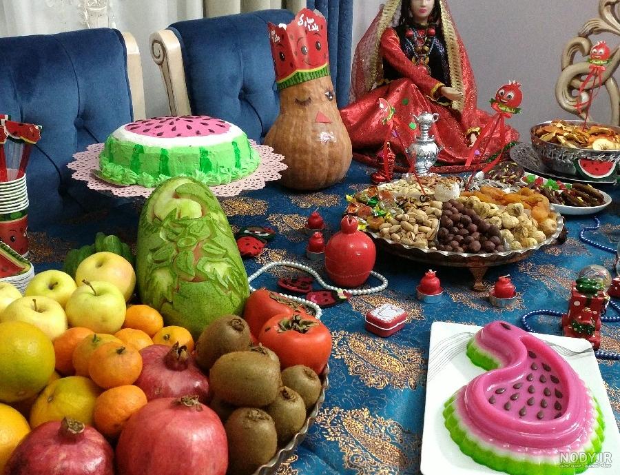 تزیین شب یلدا ساده و شیک