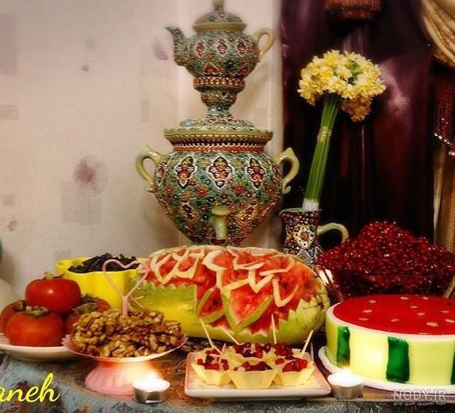 زیباترین سفره شب یلدا