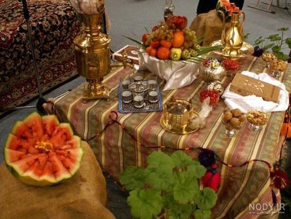 سفره یلدا ساده
