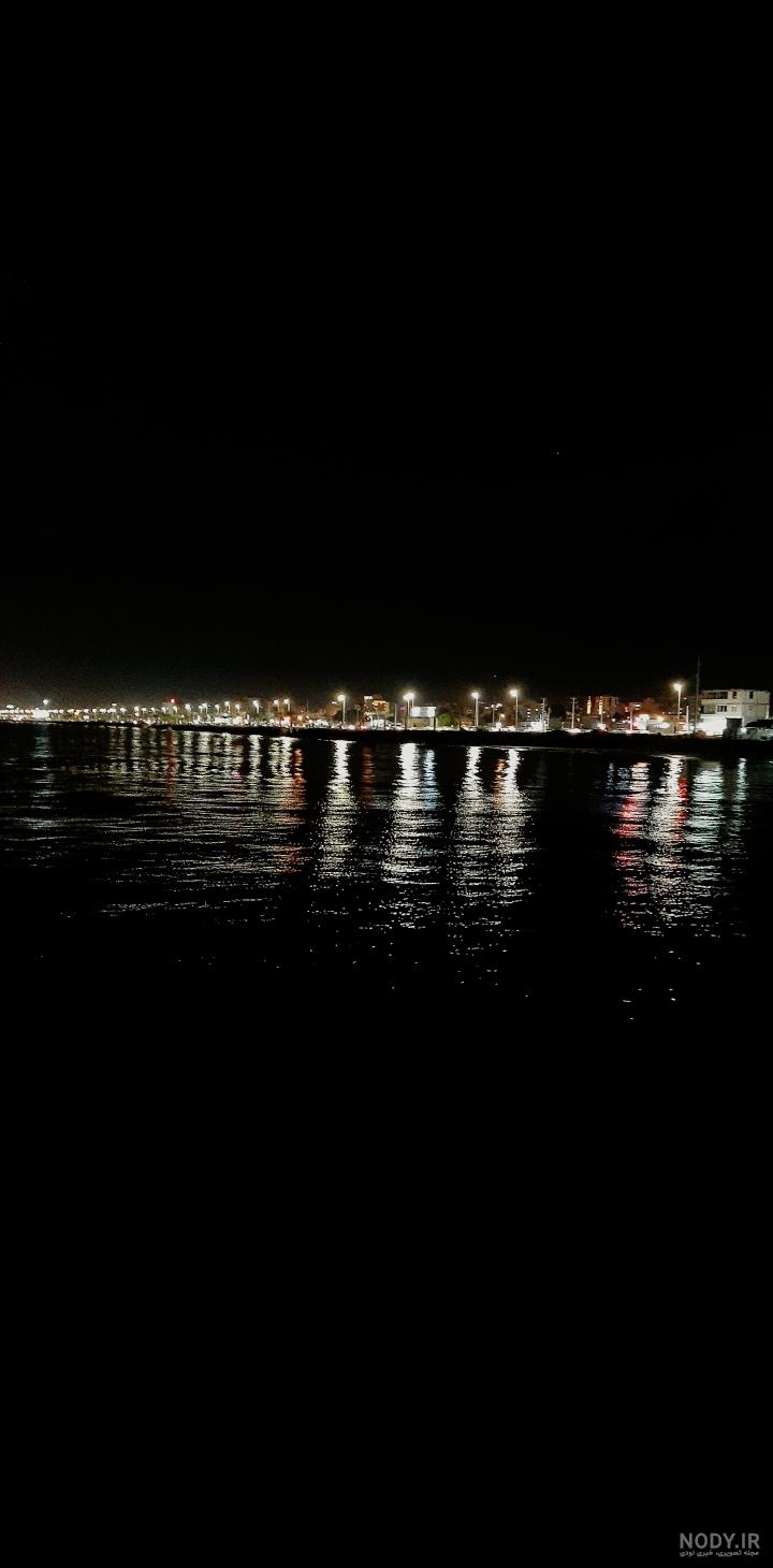عکس دریا در شب مهتابی