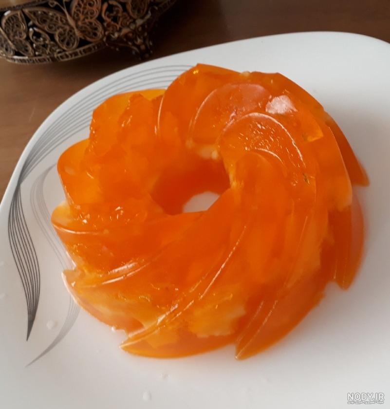 ژله پرتقالی با شیر