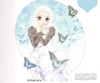 عکس پروفایل دخترونه کارتونی با حجاب