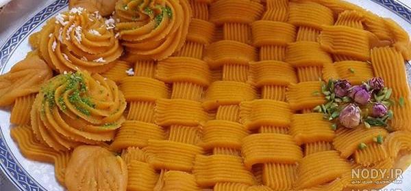 آموزش تزیین حلوا حصیری آموزش تزیین حلوا حصیری