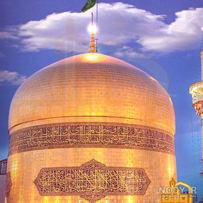 عکس حرم امام رضا با کبوتر