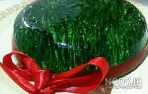 عکس ژله به شکل سبزه عید