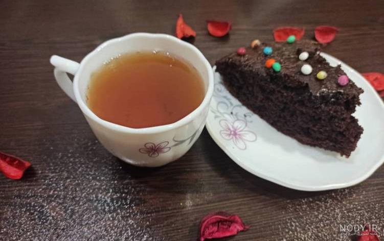 عکس کیک و چای خانگی
