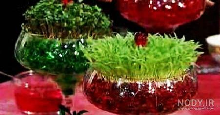 قالب ژله سبزه عید