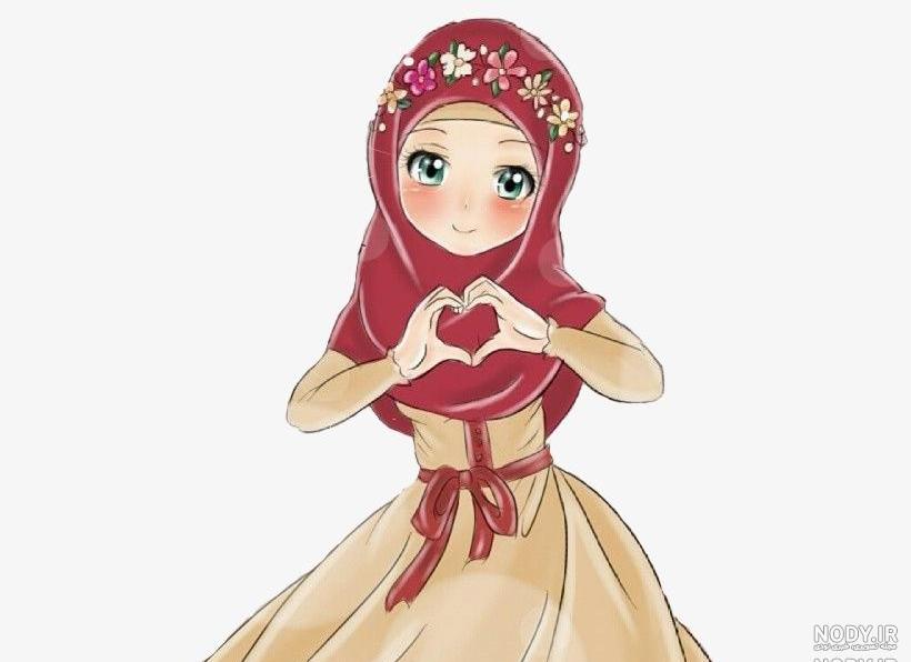عکس دختر محجبه با روسری