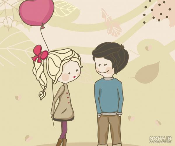 عکس عاشقانه کارتونی بامزه بدون متن