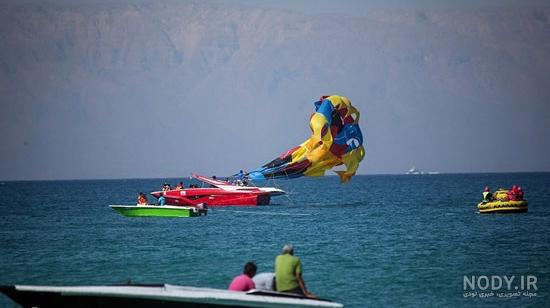 عکس ساحل نیلوفر کیش