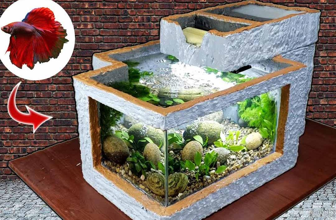 تزیین اکواریوم با وسایل ساده