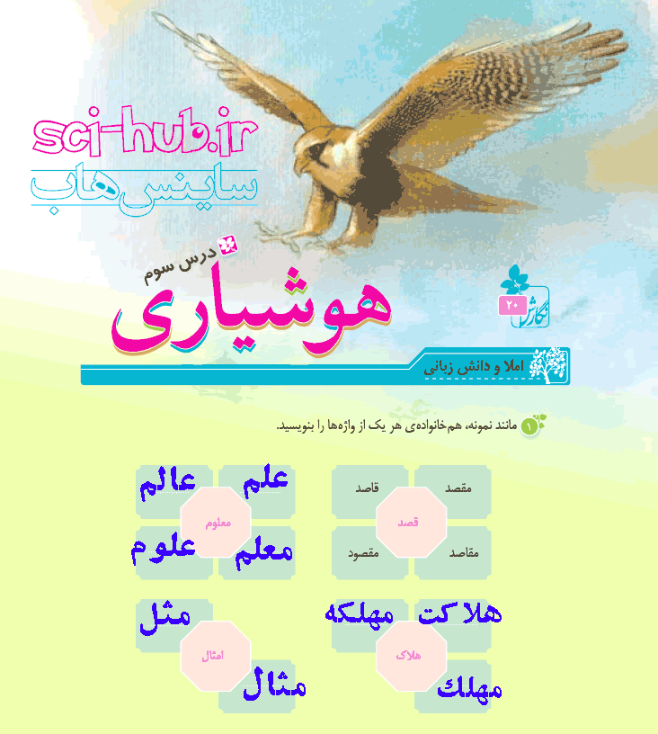 دانلود درسنامه فارسی ششم دانلود درسنامه فارسی ششم