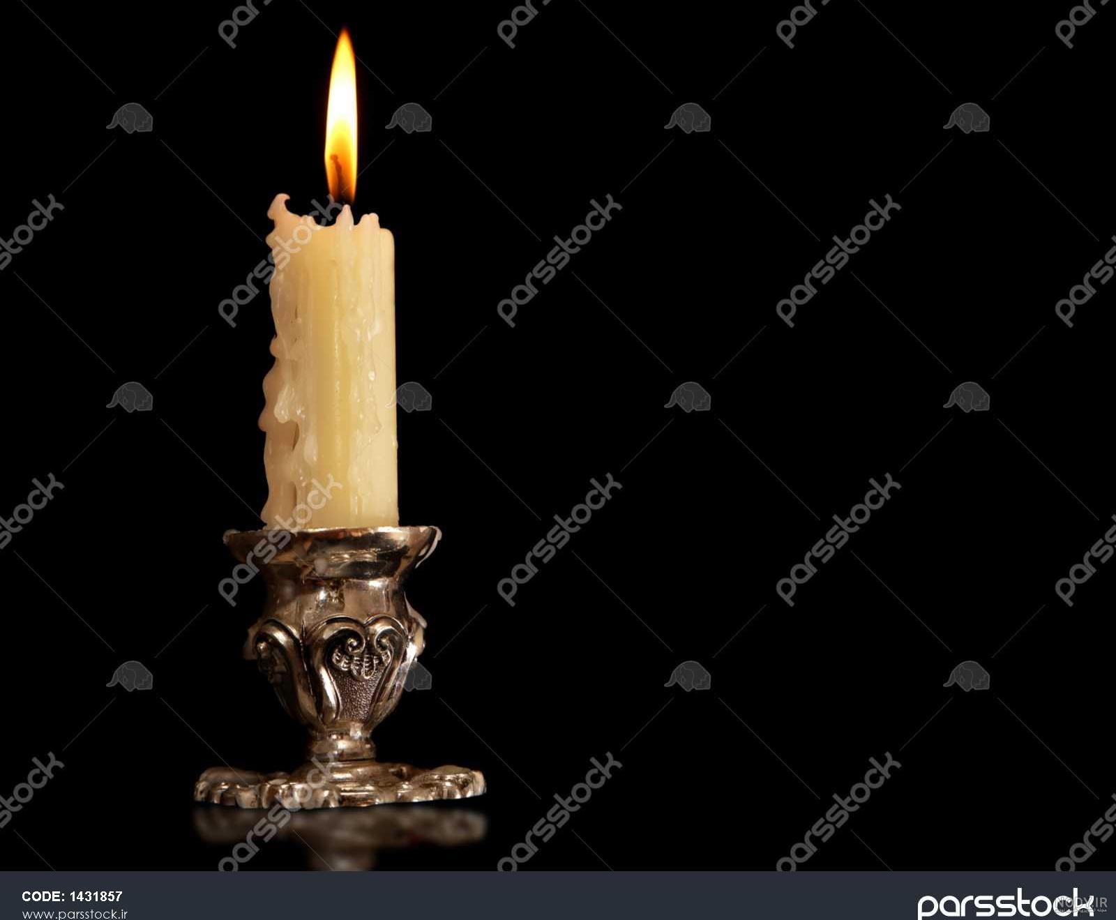 عکس شمع و گل تسلیت
