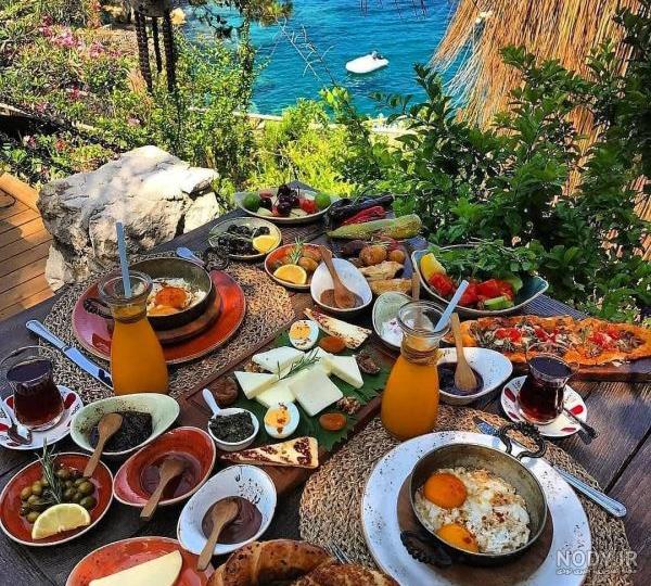 عکس منظره صبحانه عکس منظره صبحانه