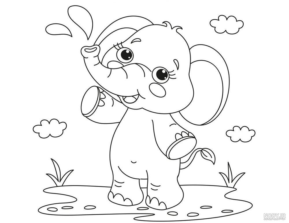 نقاشی فیل بزرگ