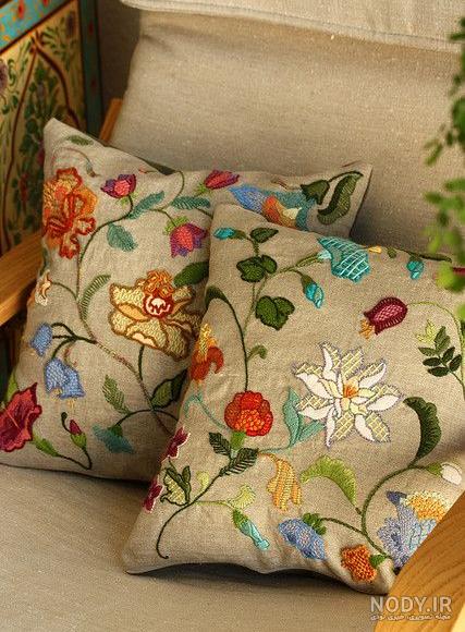گلدوزی روی نمد