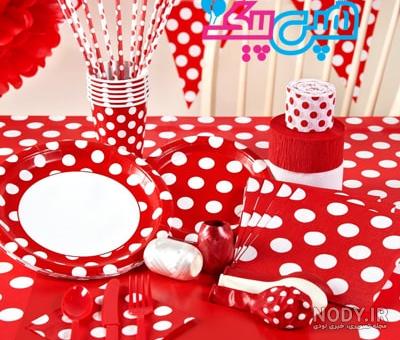 عکس تم تولد دخترانه قرمز مشکی عکس تم تولد دخترانه قرمز مشکی