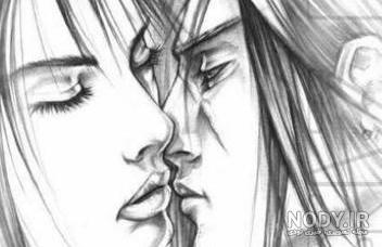 نقاشی عاشقانه زن و مرد