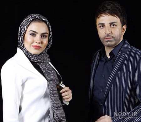 دانلود عکس آزاده زارعی و همسرش