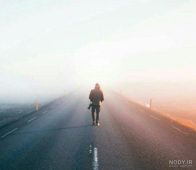 عکس جاده در شب برای پروفایل عکس جاده در شب برای پروفایل