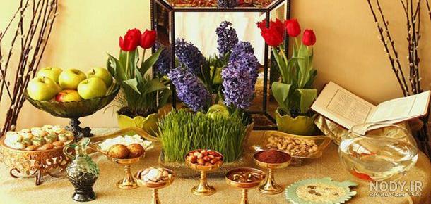 عکس سفره هفت سین لاکچری عکس سفره هفت سین لاکچری